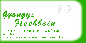 gyongyi fischbein business card